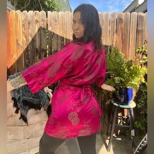 Authentic Kimono Robe. Pink Small- Medium